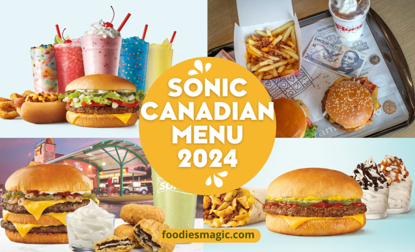 Sonic Canadian Menu 2024