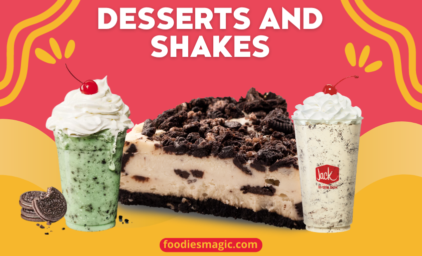 DESSERTS AND SHAKES PRICE AND CALORIES